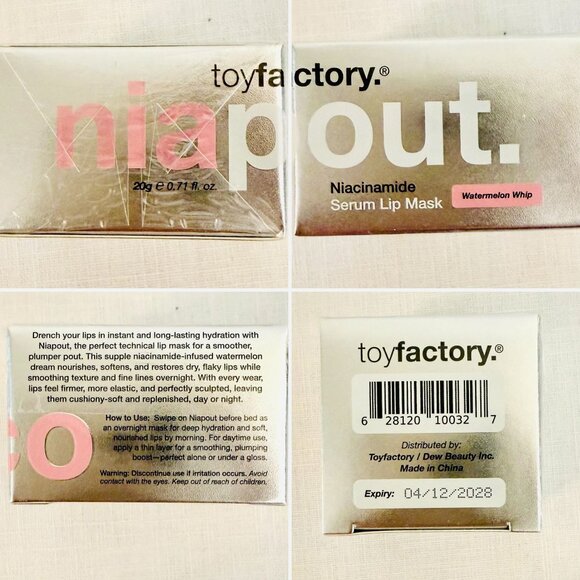 Toyfactory Niapout Niacinamide Serum Lip Mask Watermelon Whip 20g Hydrate Plumps - Picture 5 of 6